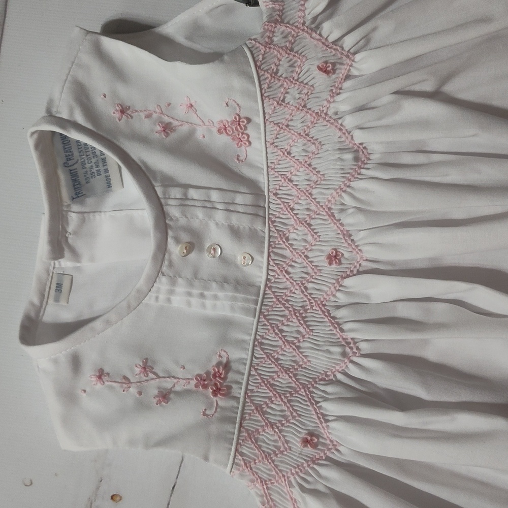 Friedknit Creations By Feltmant Brothers Smocked Dress 3m - Picture 2 of 8